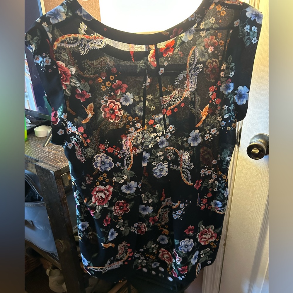 Pleione Sz Medium Floral Blouse